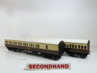 Finescale Brass GWR B Set Coaches Chocolate & Cream